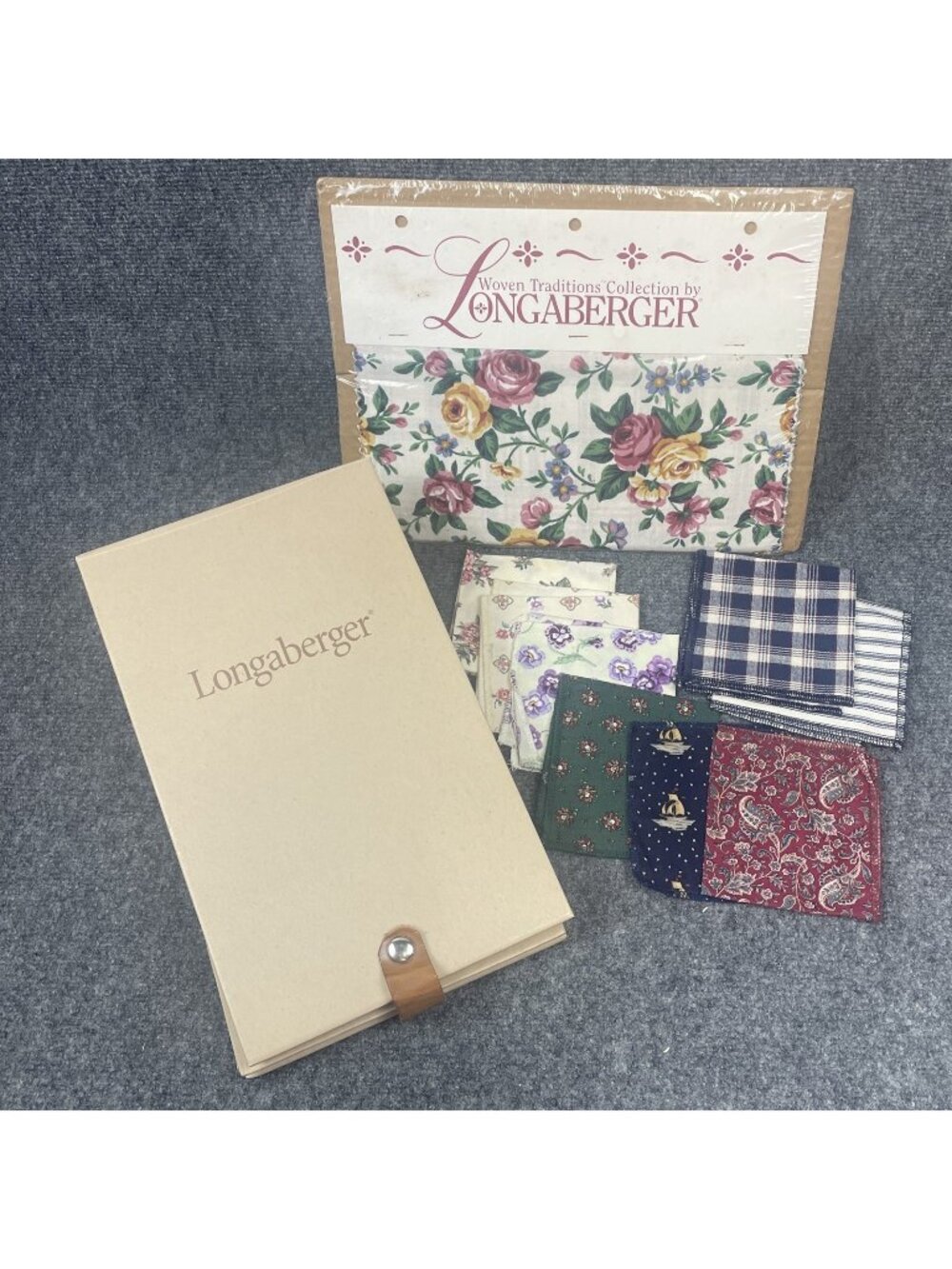 Longaberger Consultant Fabric Swatch Sample Binder Kit Woven Traditions Lot